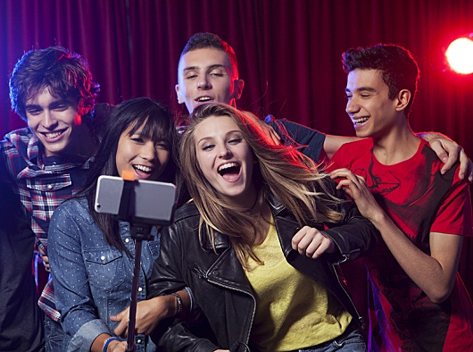 group of friends making a selfie