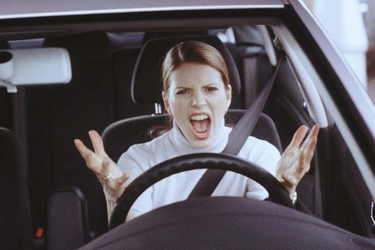 Angry female driver