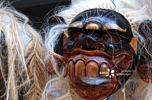 Balinese masks are still worn today during temple dances where the Balinese teach each other epic stories of their Hindu religion, the celebration of the various stages of life, the rice planting and harvesting season and the victory of good over evil. The Balinese believe that everything has a soul: the rain, the winds, a rock and even a mask.  The carver is called the ‘undagi tapel’ and those who make the mask for the temple has to be a member of the Brahman caste since he knows the required rituals involved with making a sacred one. With the arrival of tourism in the 1960’s foreigners started to show interest in these masks as a way to decorate their walls back home and from that point a new style called 'the wall mask' and "masks on teak wood panels" for interior decoration was born.